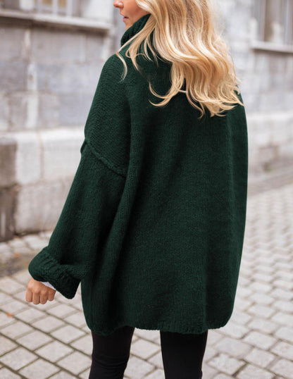 PRETTYGARDEN Oversized Sweaters for Women 2025 Chunky Turtleneck Sweater Fall Clothes Long Sleeve Tops Winter Clothing