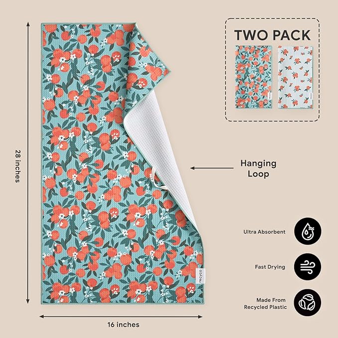 RECYCO Waffle Kitchen Towel Set of 2