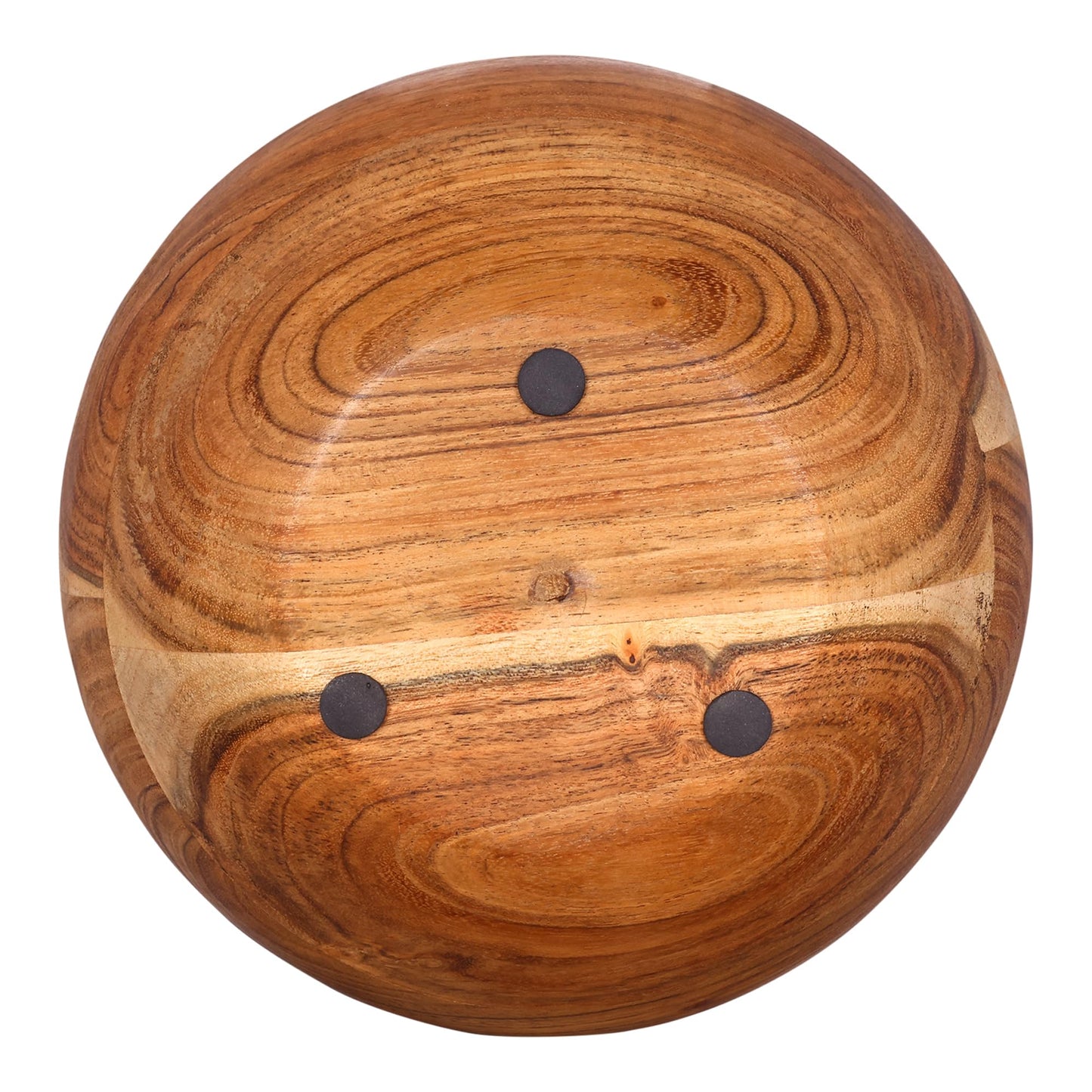 GoCraft Acacia Wood Bowl – 8 Inch Handcrafted Wooden Serving Bowl for Salad, Fruits, Snacks, Mixing or Display | Rustic Natural Finish | Decorative Tableware for Kitchen, Dining & Party Use