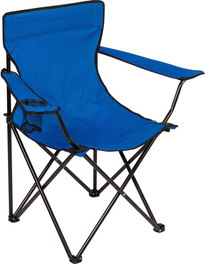 Trademark Innovations Folding Outdoor Beach Camp Chair, 18" L x 31" W x 32" H, Blue