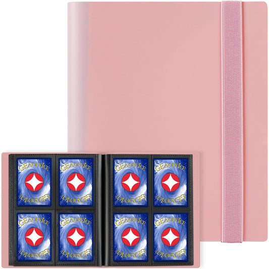 GEAoffice Trading Card Binder - 4 Pocket Card Collection Album Folder - 160 Side Loading Pocket Binder for TCG, MTG, Sports&Game Cards - Gifts for Girls