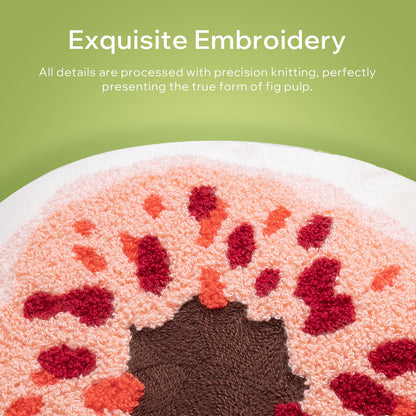 Phantoscope Papaya Shaped Throw Pillow, Fruit Themed Cushion for Couch, Bed and Chair, Pink, 10 x 15 inches