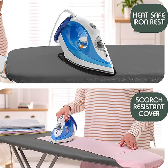 Hearth & Harbor Ironing Board Cover and Pad 15x54 Full Size, Thick Heavy Duty