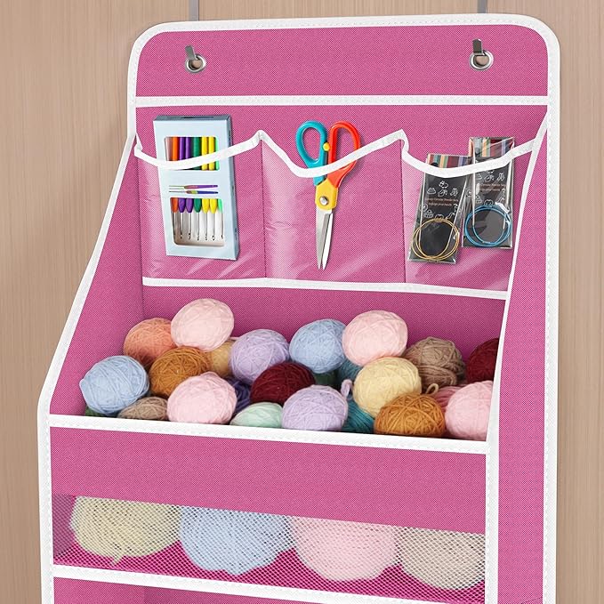 Univivi 6-Shelf Over Door Hanging Organizer Fabric Baby Door Storage