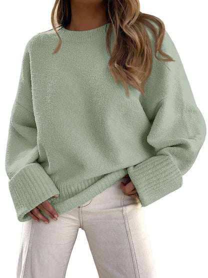 LILLUSORY Women's Oversized Sweaters Fuzzy Chunky Warm Pullover Sweater