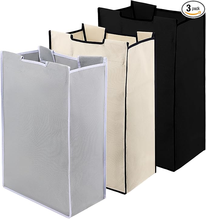 3 Pack Large Laundry Sorter Replacement Bags, 600D Oxford Cloth, Waterproof