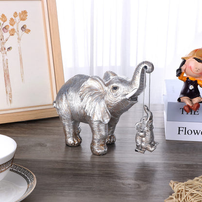ZJ Whoest Elephant Statue. Elephant Decor Brings Good Luck, Health, Strength. Elephant Gifts for Women, Mom Gifts. Decorations Applicable Home, Office, Bookshelf TV Stand, Shelf, Living Room - Silver