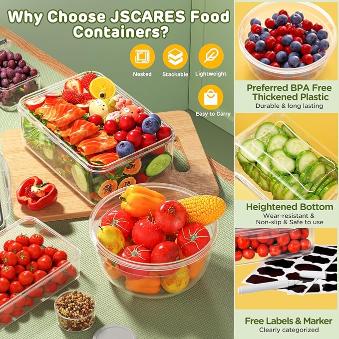 40 PCS Food Storage Containers