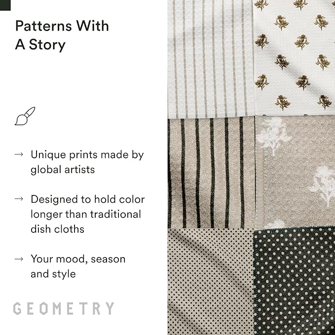 GEOMETRY Dishcloth – Evergreen Collection – Quick-Dry, Ultra-Absorbent