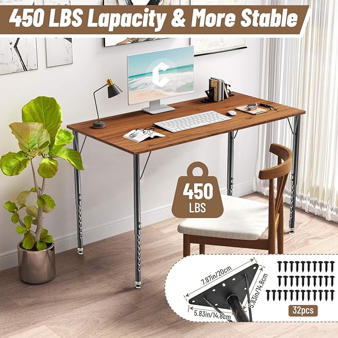 Adjustable Table Legs 19-30 Inch, Heavy Duty Steel Furniture Legs