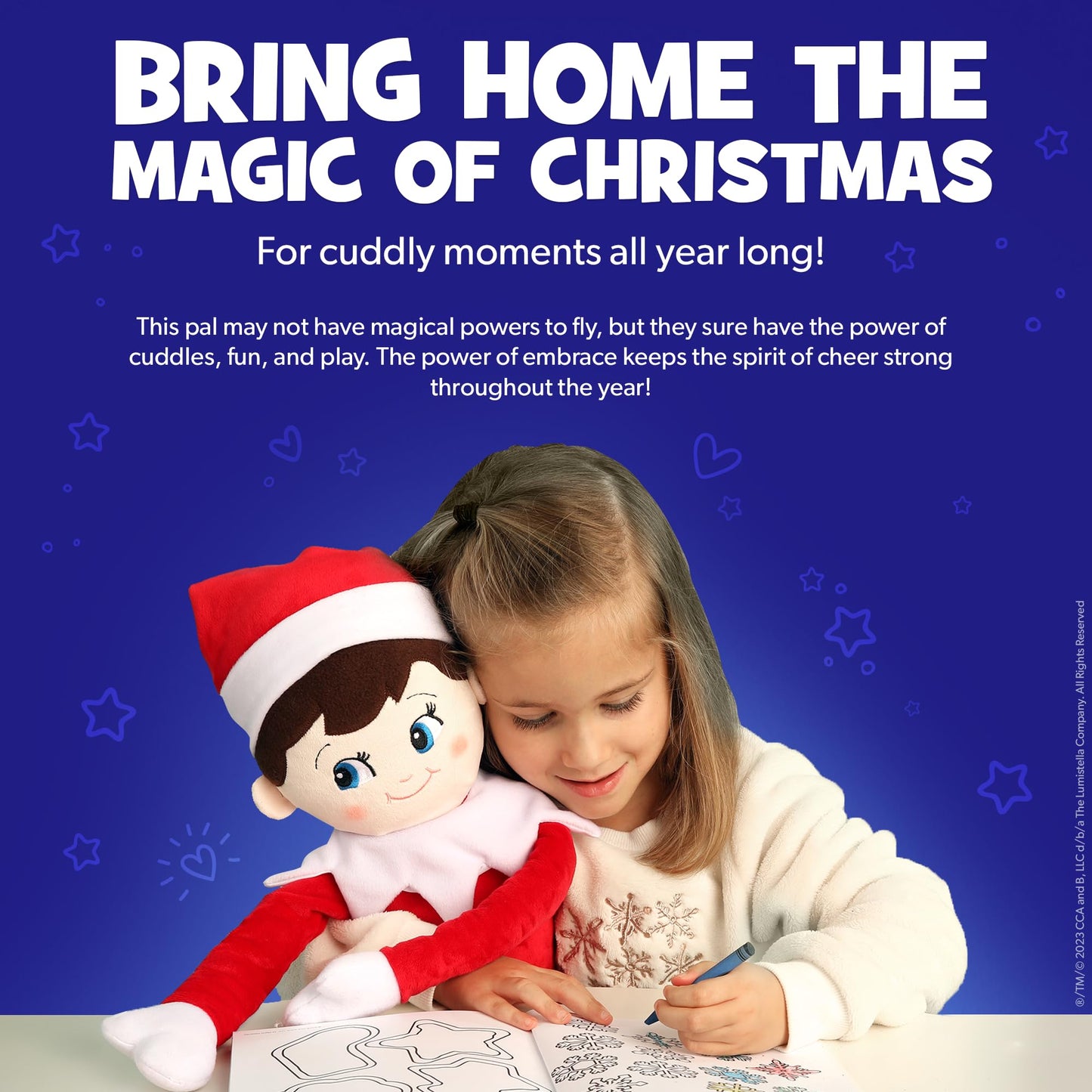 The Elf on the Shelf Plushee Pals - 17-inch The Elf on the Shelf Scout Elf Plush Toys Blue Eyed Boy- Huggable and Lovable Stuffed Elf Plush