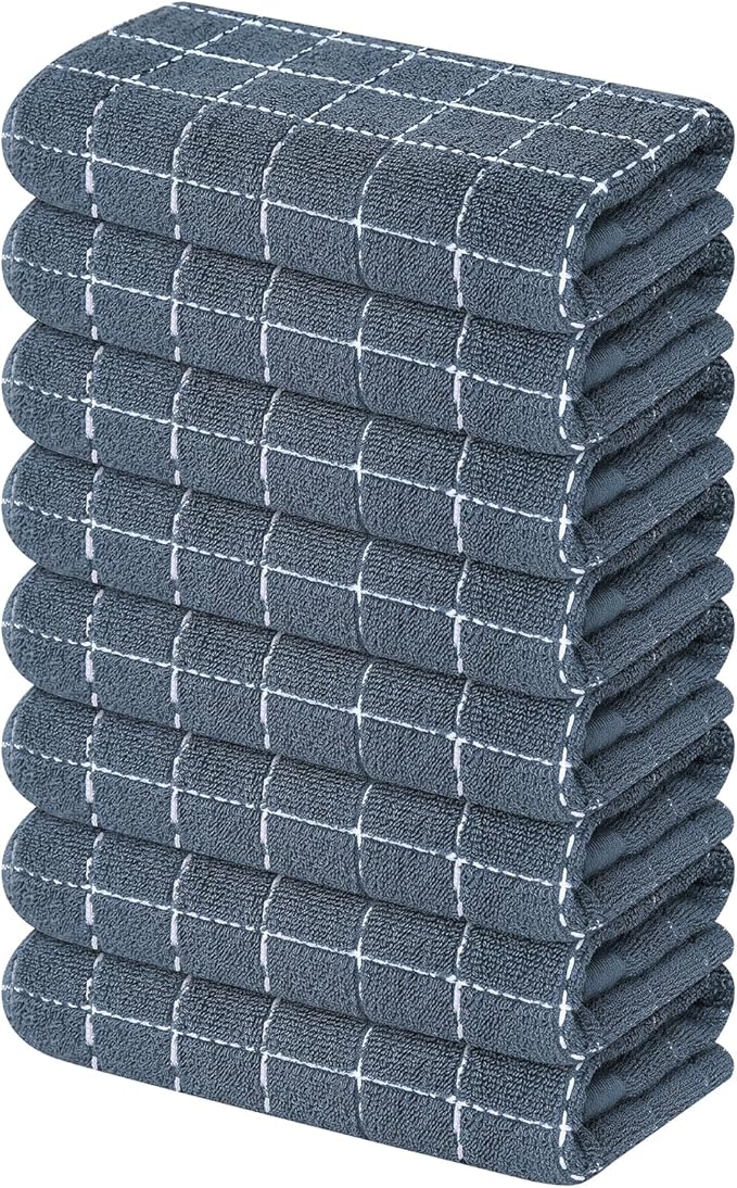 Mordimy 100% Cotton Terry Cloth Kitchen Towels, Super Soft and Absorbent Dish