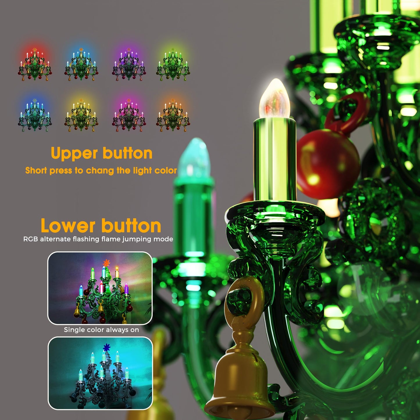 L LOHAS LED Christmas Night Light, Plug in Night Light with Dusk to Dawn Sensor, 3 Brightness Adjustable and RGB Mode, Ideal Nightlight for Christmas Home Decor, 2 Pack