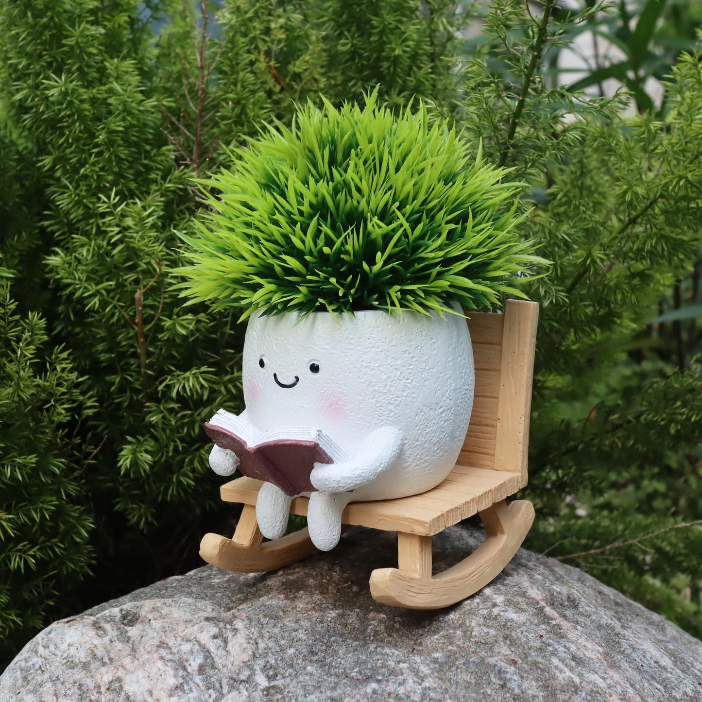 Dolkgy Funny Head Planters Face Pots, Adorable Human Face Flower Planter for Indoor Outdoor Plants, Unique Plant Holder Succulent Cactus Pots
