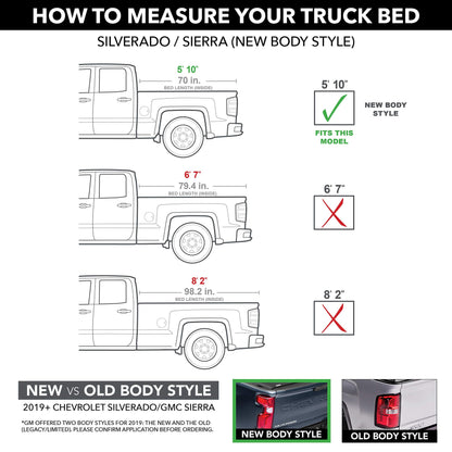 RealTruck BAK BAKFlip MX4 Hard Folding Truck Bed Tonneau Cover | 448130 | Fits 2019-2026 Chevy/GMC Silverado/Sierra, w/MultiPro/Flex Tailgate (Will not fit Carbon Pro Bed) 5' 10" Bed (69.9")