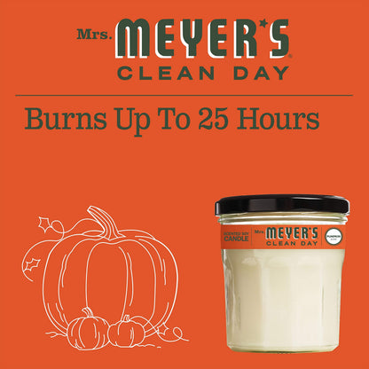 MRS. MEYER'S CLEAN DAY Soy Aromatherapy Candle, 25 Hour Burn Time, Made with Soy Wax and Essential Oils, Pumpkin, 4.9 oz