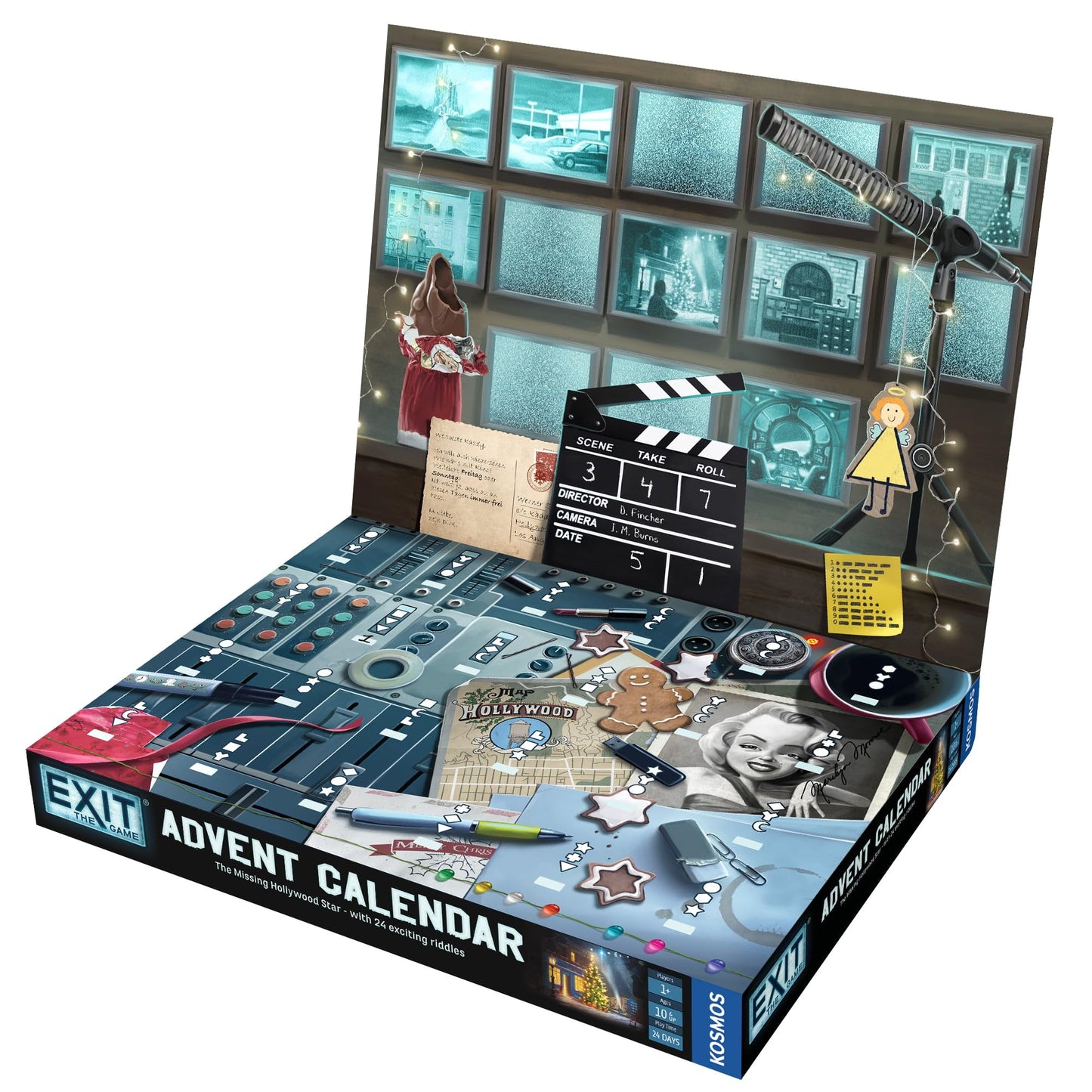 EXIT: The Game - Advent Calendar - The Missing Hollywood Star | Christmas | Calendar | Advent | Mystery Game | Family Activity | Ages 10+
