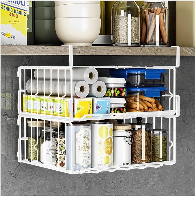 Under Shelf Basket Storage 2Pack