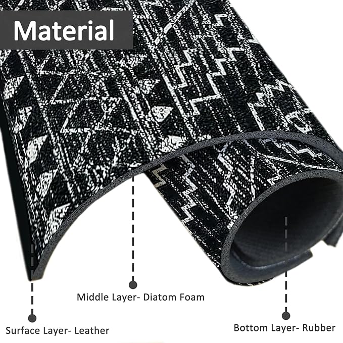 2PCS 15" X 5.5" Kitchen Sink Splash Guard Faucet Mat Aztec Super Absorbent Fast