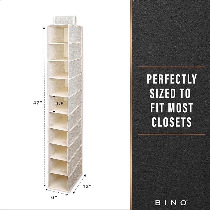 BINO 10-Shelf Shoe Closet Organizer