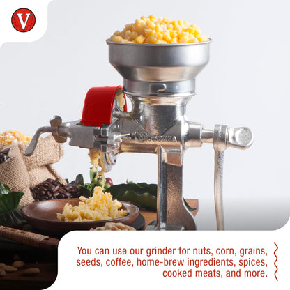 Victoria Manual Cast Iron Grain Mill with High Hopper, Premium Corn-Grinding Mill and Grain Grinder, Made in Colombia