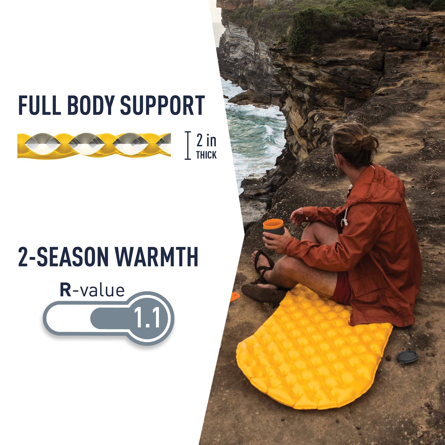 Sea to Summit Ultralight Backpacking Air Mattress, Large (78 x 25 x 2 inches)
