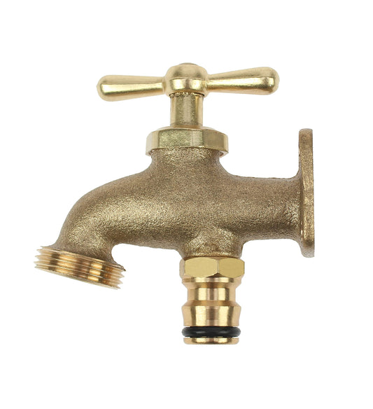 Darlac Take Anywhere Outside Tap - Solid Brass Outdoor Tap Compatible with Hose Fittings - Ideal Garden Tap for Allotments, Stables and Builder Yards - No Plumbing Required