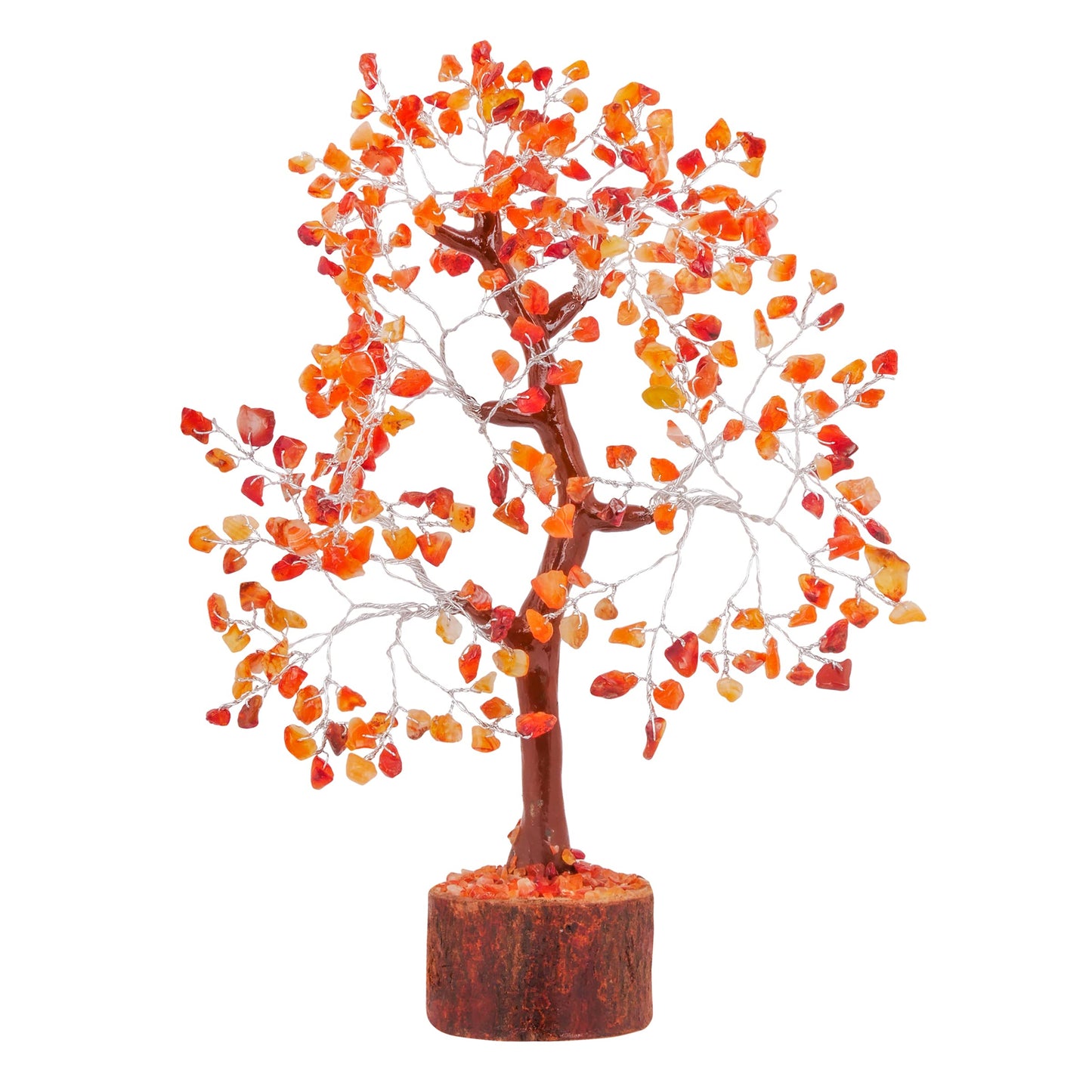 Carnelian - Crystal Tree - Gemstone - Crystal Bonsai Tree - Feng Shui - Money Crystal Stone - Crystal Tree of Life Decor - Crystal Gift - Spiritual Decor - Rock Tree - Chakra Stone