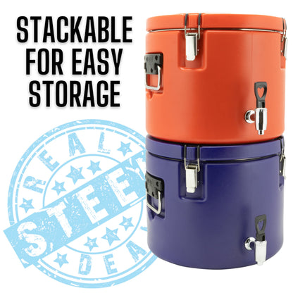5 Gallon Insulated Beverage Cooler: 5 Gallon Water Dispenser - water dispenser with Stainless Steel Interior and Spout/Spigot, Portable Sports Cooler for Camping, Parties, and Outdoors