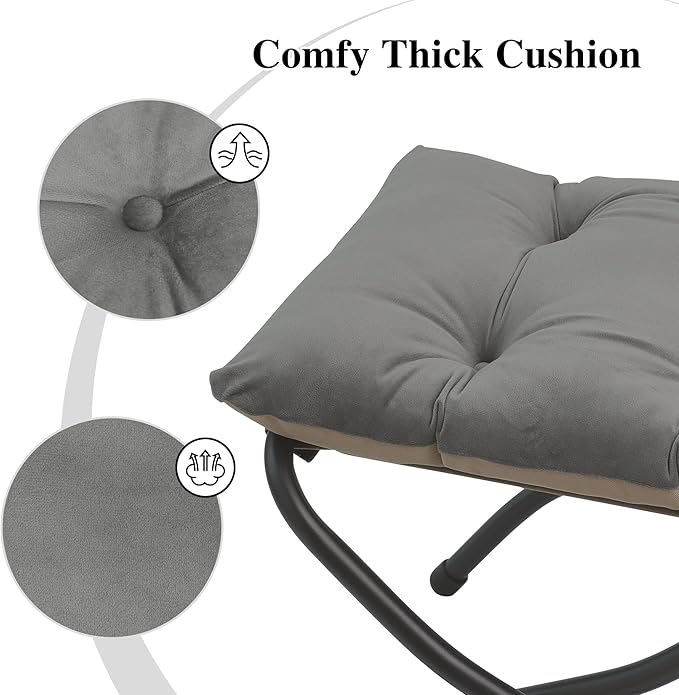15" Folding Ottoman, Foldable Footrest Stool, Portable Small Foot Stool