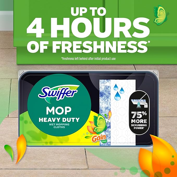 Swiffer Heavy Duty Mop Wet Multi-Surface Cloth Refills