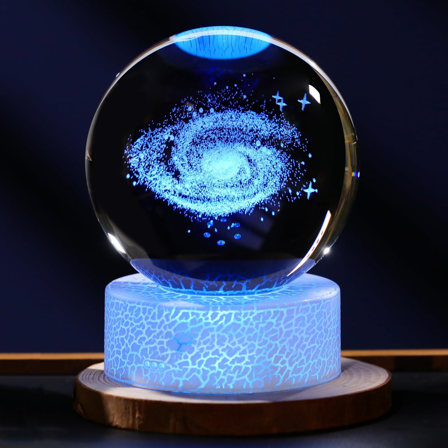 Precious Memorial 80mm Crystal Ball 3D- Collectible Figurines (Galaxy)