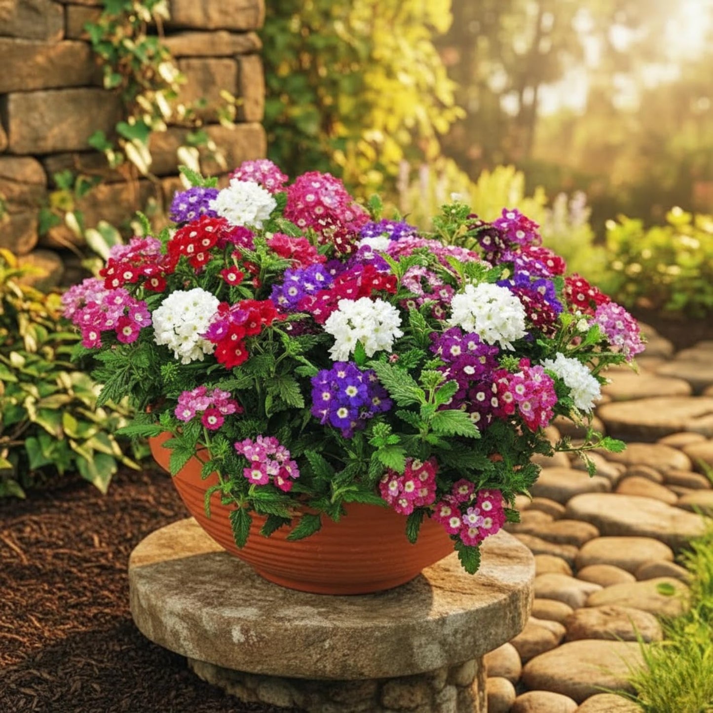 Set 2 Verbena Live Plants, Perennial Verbena Flowers, Long-Lasting, Hardy Flowering Plant for Planting (Assorted)