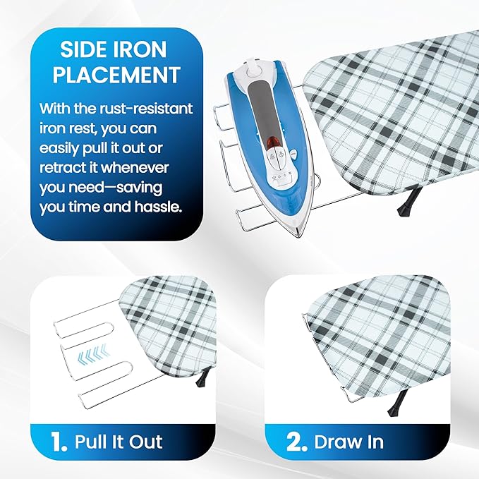 Metal Mesh Panel Tabletop Ironing Board | Foldable Iron Board | Heavy Duty