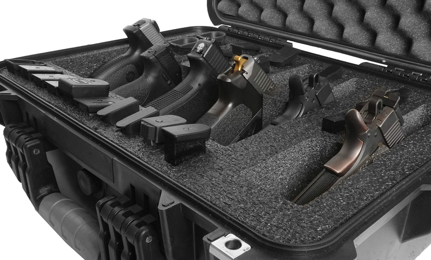 Case Club 6 Pistol and 27 Magazine Pre-Cut Heavy Duty Waterproof Case (Upgraded Gen-2)
