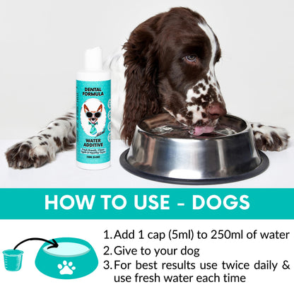 NutriPaw Dental Formula Water Additive For Dogs & Cats - Clean Teeth, Healthy Gums & Fresh Breath - Manage Plaque & Tartar Build-Up - Fuss-Free - No Brushing Needed - Cat/Dog Mouthwash & Oral Health