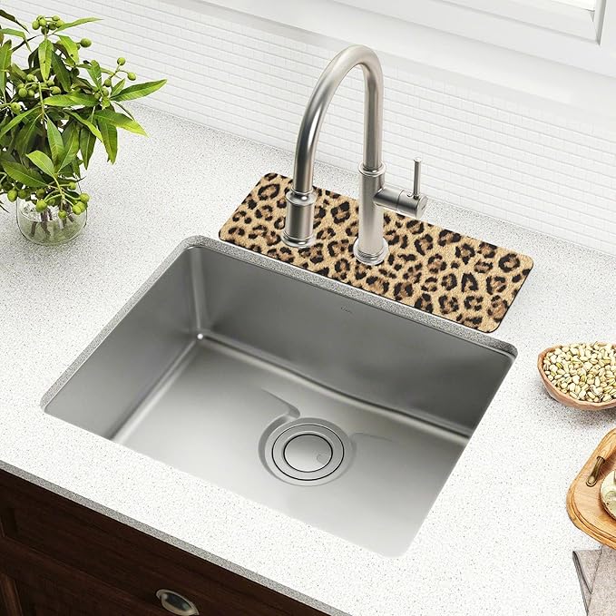 Kitchen Sink Splash Guard 2 PCS 30 Inch Sink Faucet Mat Splash Guard