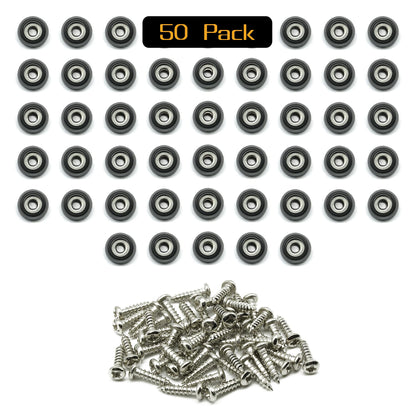 Cutting Board Feet with Stainless Screws, Black Round Non Slip Rubber Feet for Cutting Board, Furnitrue & Electronics, 50 Pack