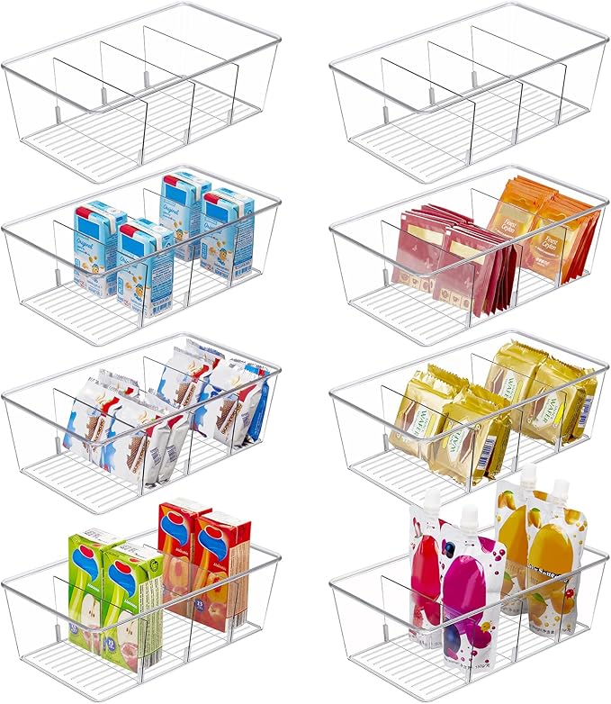 Vtopmart 8 Pack Food Storage Organizer Bins, Cabinet Organization and Storage