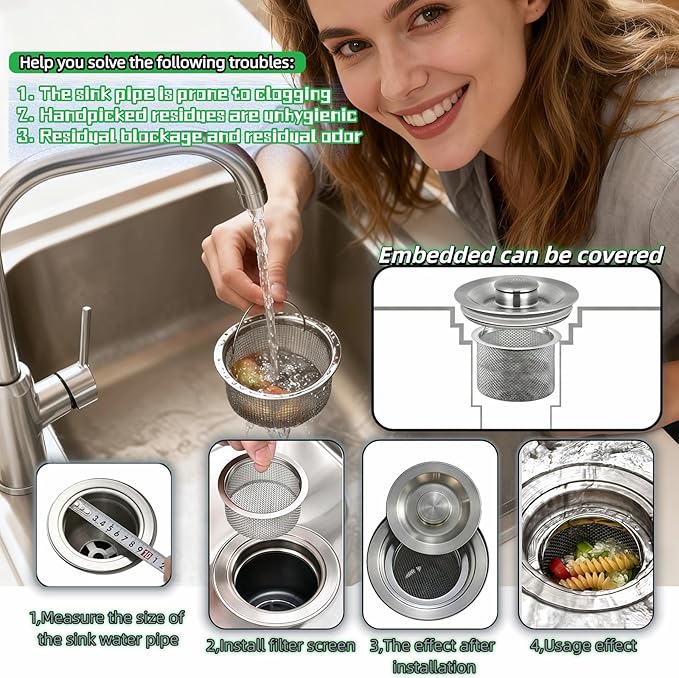 Stainless Steel Kitchen Sink Strainer