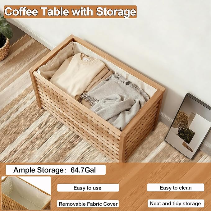 Solid Wood Entryway Bench with Storage, Large storage chest with Removable Bag