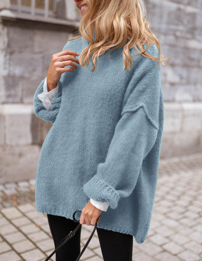 PRETTYGARDEN Oversized Sweaters for Women 2025 Chunky Turtleneck Sweater Fall Clothes Long Sleeve Tops Winter Clothing