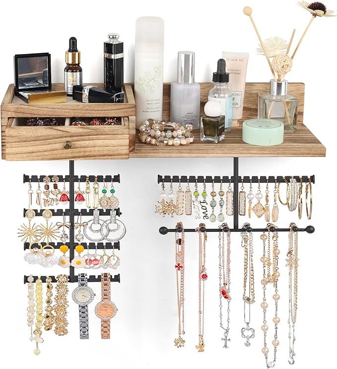 VINAEMO Jewelry Organizer Hanging Wall Mounted Jewelry Holder