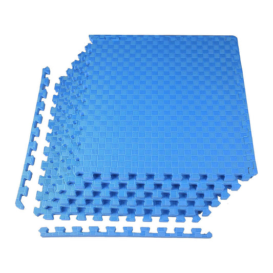 BalanceFrom 24x24 Inch EVA Interlocking Foam Exercise Tile Mat – Non-Slip Puzzle Flooring for Home Gym, Fitness Studio, or Playroom with Multiple Thickness, Coverage Sizes and Color Options