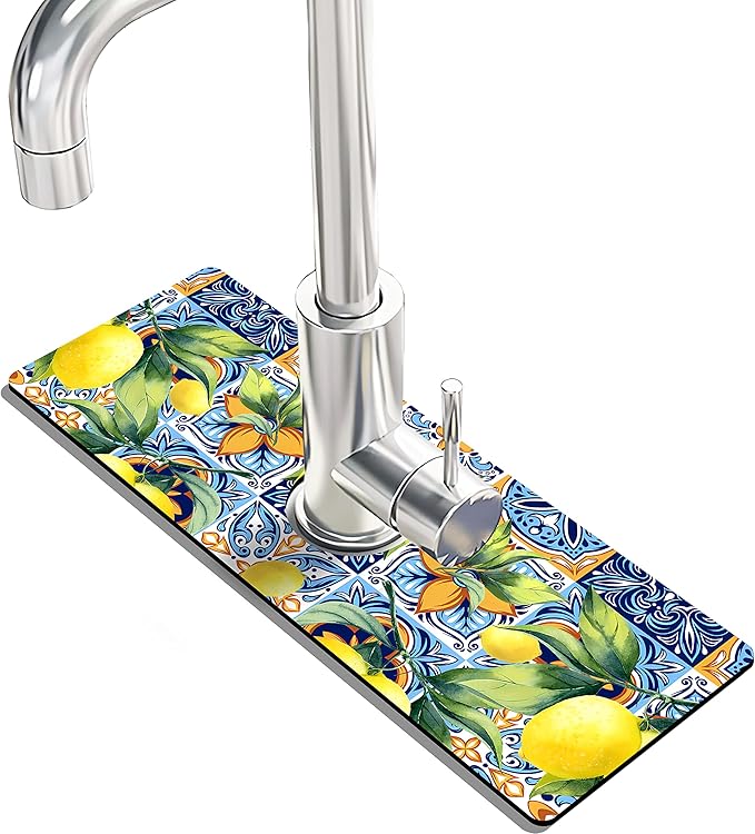 Kitchen Sink Splash Guard Faucet Mat Super Absorbent Fast Drying Mat Sink