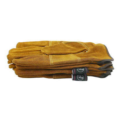 Kim Yuan Waterproof Leather Work Gloves, with Wrist, Wear-Resisting Puncture-Proof For Yard Work, Gardening, Farm, Warehouse, Construction, Men & Women (Large Winter) 1 Pair