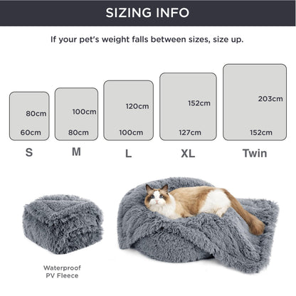 Bedsure Waterproof Dog Blankets Large - 100x120cm Dog Blankets Large Washable for Dogs, Fluffy Pet Throw Blanket for Sofa Bed Protector, Grey