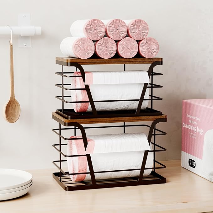 2 Pack Stackable Kitchen Organization, Counter Organizers and Pantry