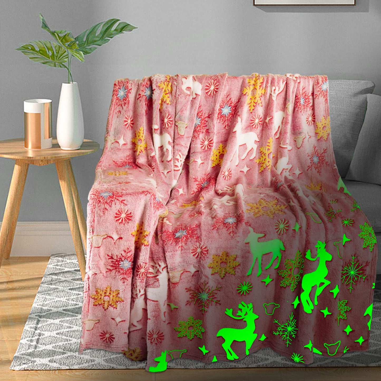 Christmas Blankets & Throws - Soft Red Throw for Kids/Girls/Boys/Women, 40"x60" Birthday Gift