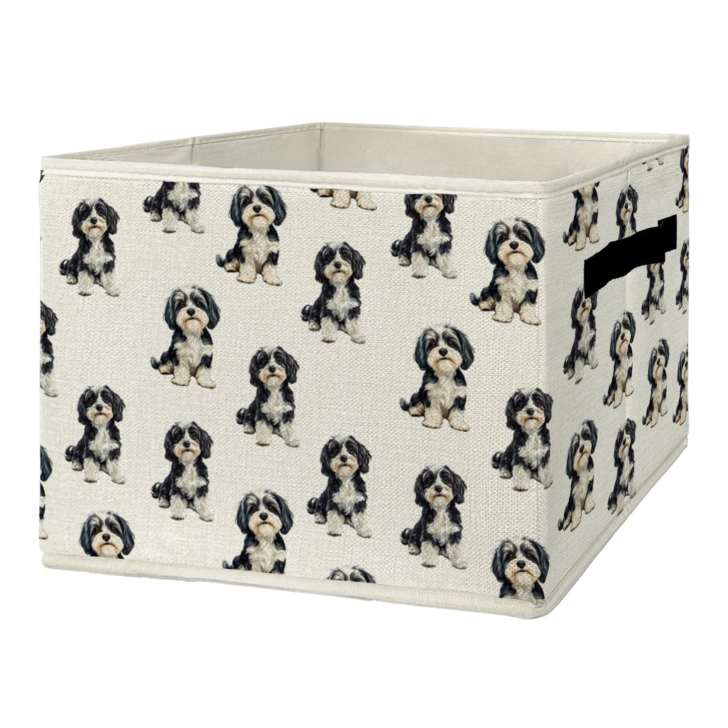 EGBTL Havanese Gifts Storage Bins & Boxes with Handles, Dog Foldable Basket for Organizing Dog Lovers Owners Women, Havanese Christmas Storage Laundry Hampers for Bedroom Bathroom Clothes Toys Books